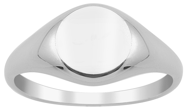 Ladies silver deals signet ring