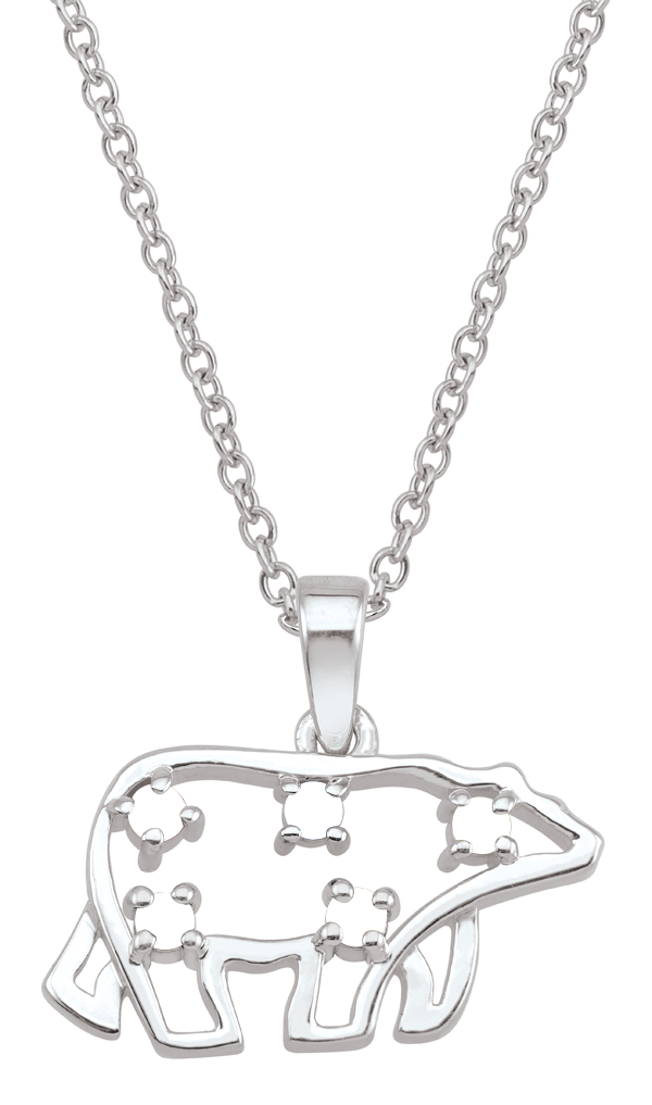 Mother's Birthstone Polar Bear Pendant (3-5 Stones) | Peoples